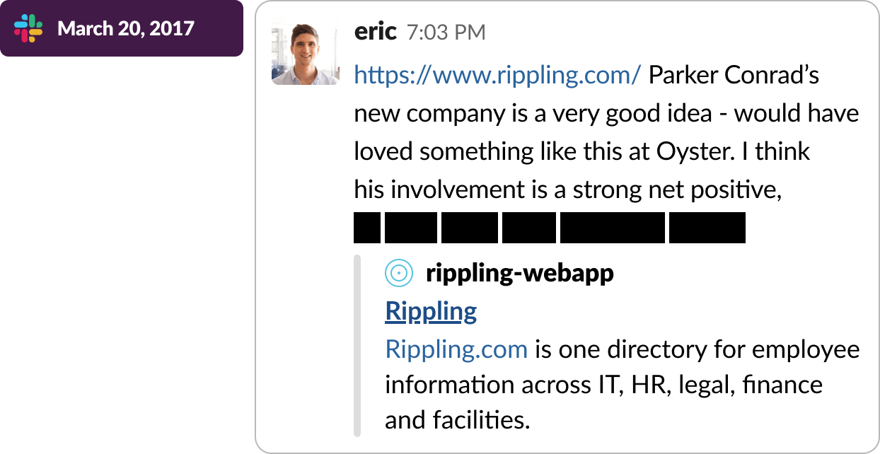 Big question: If successful, Rippling will need to raise larger rounds of capital from larger institutional investors. That may not be a problem, given the interest in this round, but a lot of VCs may think twice. It's one thing to invest in a founder who later does something problematic. But imagine LP reaction if you invest in someone like Conrad, and he again abuses that trust? How do LPs not demand that you take the full hit?